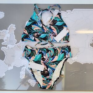 Red Carter Bikini Set Top and Bottom Size S NEW